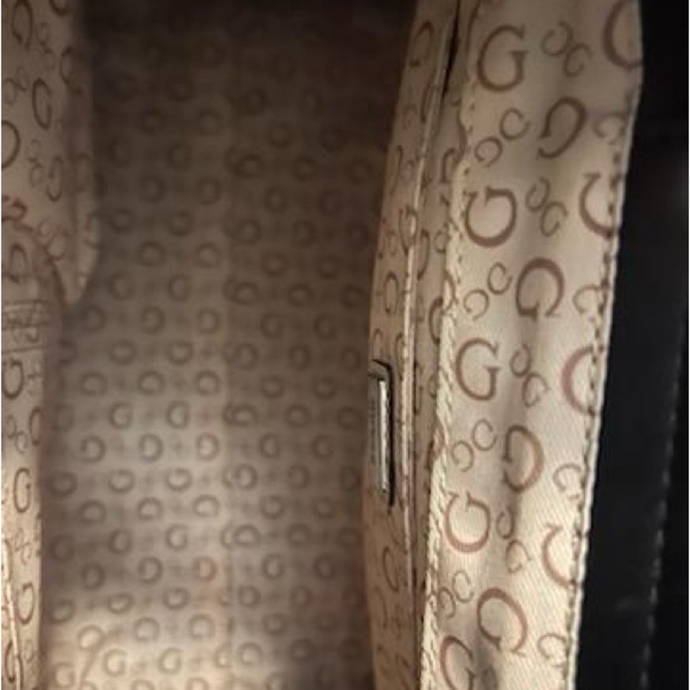 Guess Black Patterned Satchel - image 5